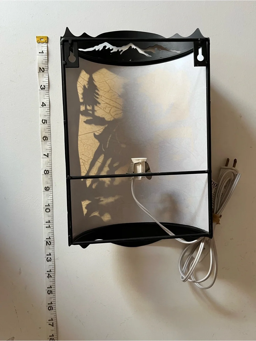 Rustic Western Cowboy Barrel Racing Wall Sconce Light - Vintage Look Nightlight